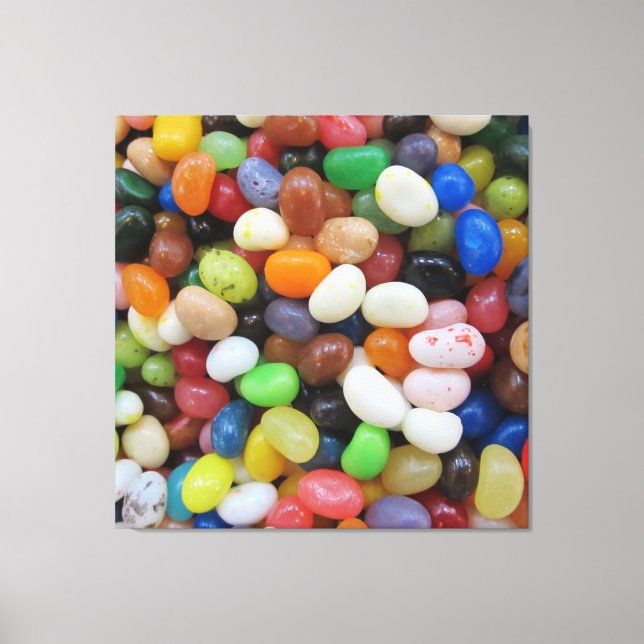 Jelly Bean black blue green Candy Texture Template Canvas Print (Front)