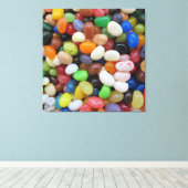 Jelly Bean black blue green Candy Texture Template Canvas Print (Insitu(Wood Floor))