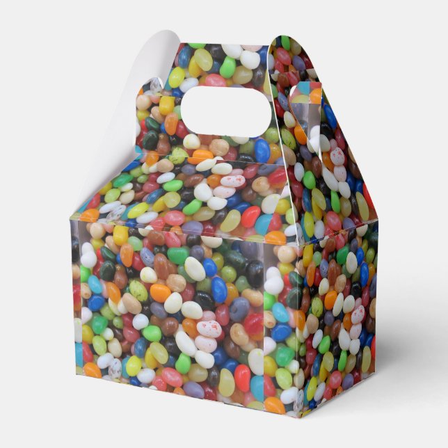 Jelly Bean black blue green Candy Texture Template Favor Boxes (Front Side)