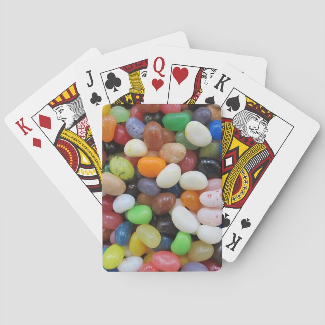 Jelly Bean black blue green Candy Texture Template Poker Cards (Back)