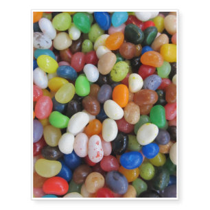 Jelly Bean black blue green Candy Texture Template Temporary Tattoos