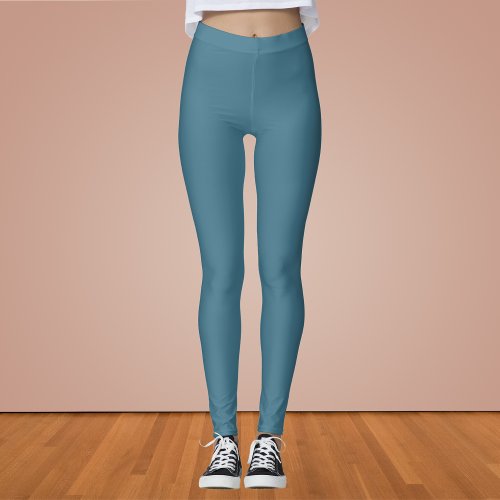 Jelly Bean Blue Solid Color Leggings