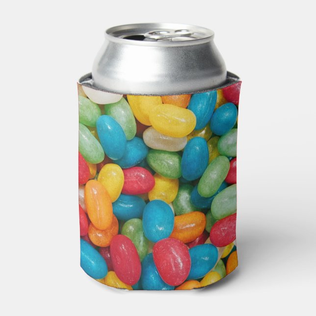 Jelly Bean Candies Colorful Can Cooler (Can Front)