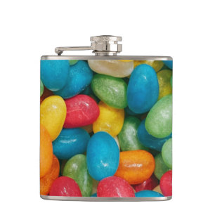 Jelly Bean Candies Colorful Flask