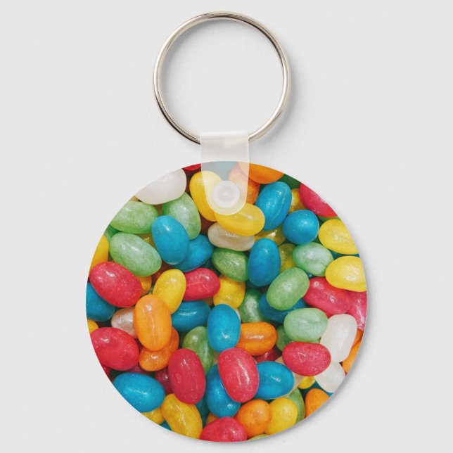 Jelly Bean Candies Colorful Keychain (Front)