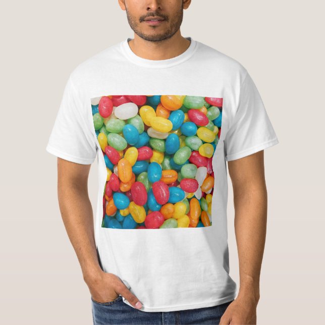 Jelly Bean Candies Colorful T-Shirt (Front)