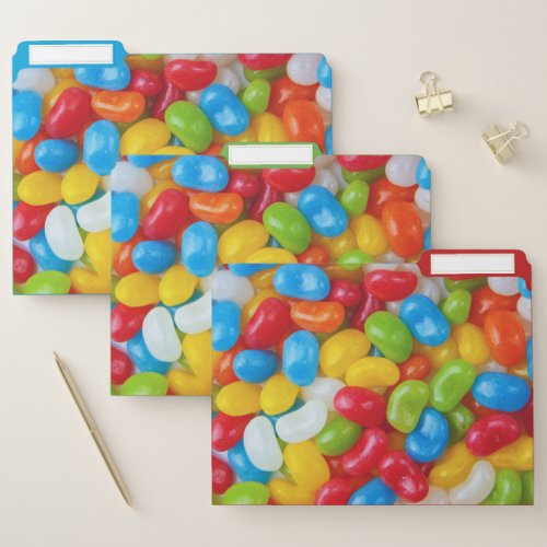 Jelly Bean Candy Colorful Sweet Treat Custom File Folder