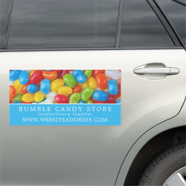 Jelly Bean Candy, Confectionery Supplies Car Magnet (In Situ)