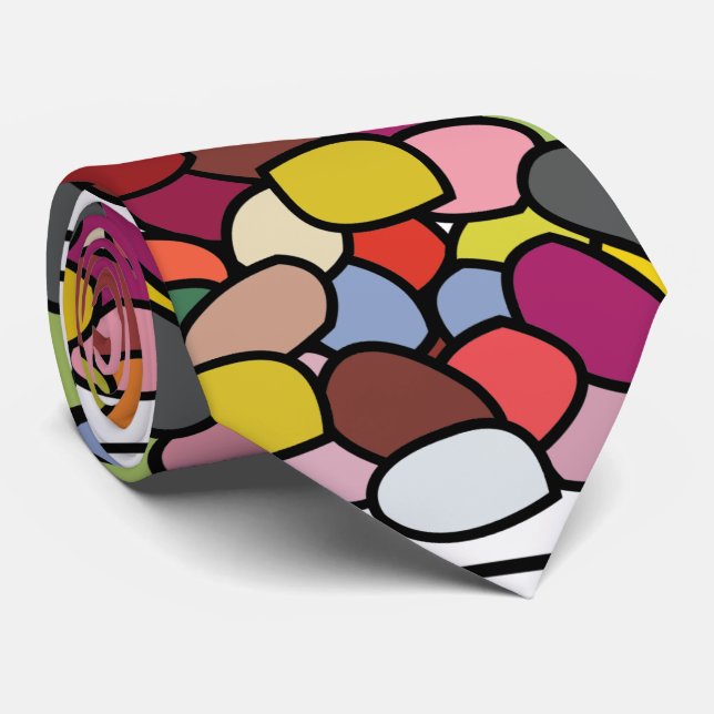 Jelly Bean Colorful Jelly Bean Party Neck Tie (Rolled)