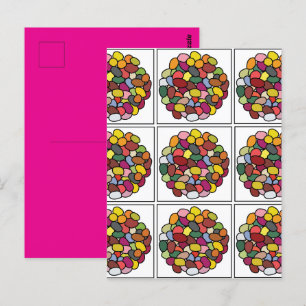 Jelly Bean Colorful Jelly Bean Postcard