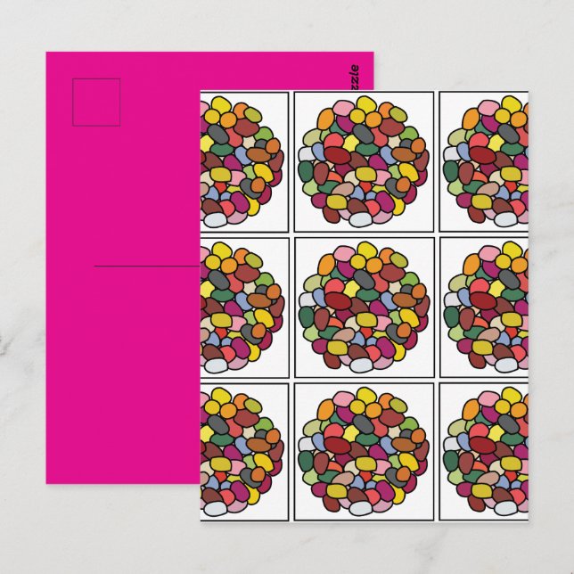 Jelly Bean Colorful Jelly Bean Postcard (Front/Back)