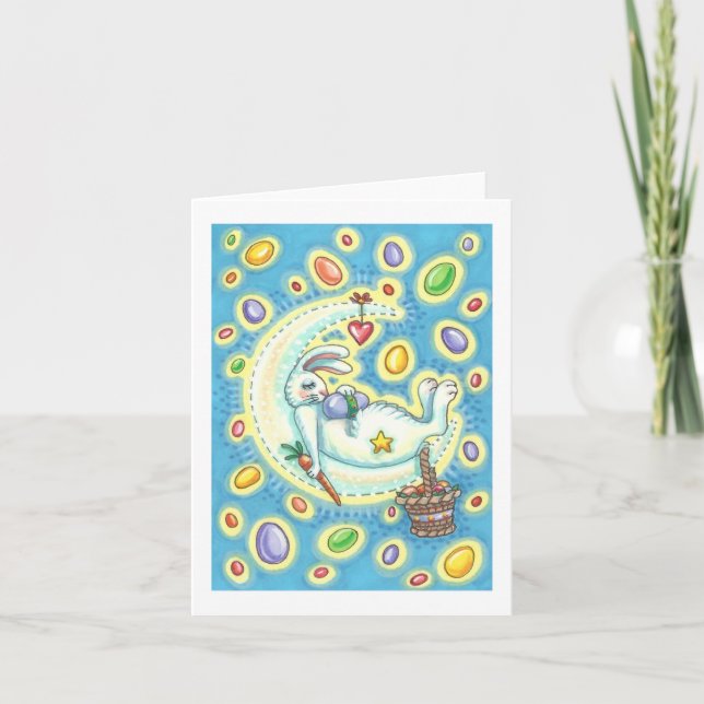 JELLY BEAN DREAMS EASTER BUNNY NOTE CARD Blank (Front)