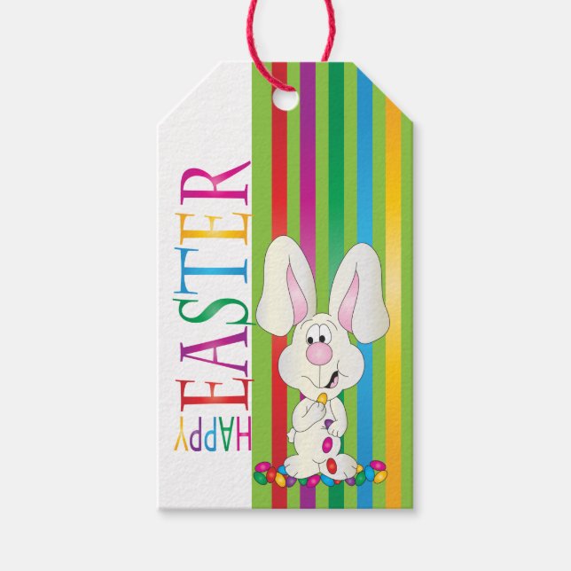 Jelly Bean Easter Bunny Gift Tags (Front)