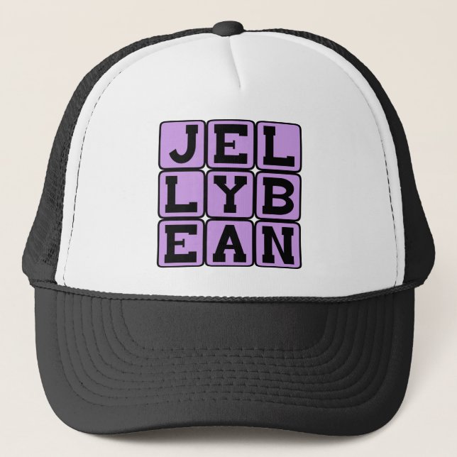 Jelly Bean, Flavored Candy Trucker Hat (Front)