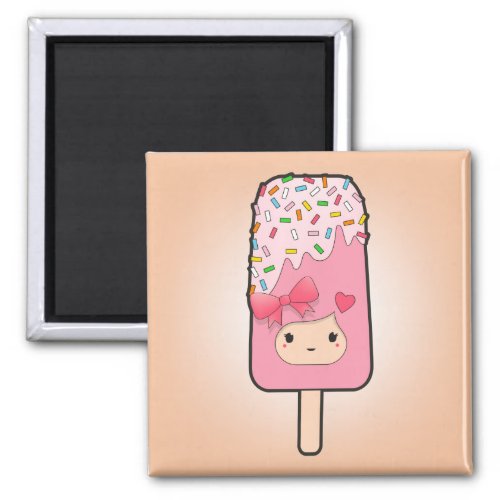 Jelly Bean Ice_cream Square Magnet