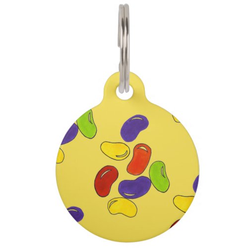 Jelly Bean Jellybean Easter Basket Candy Yellow Pet Name Tag