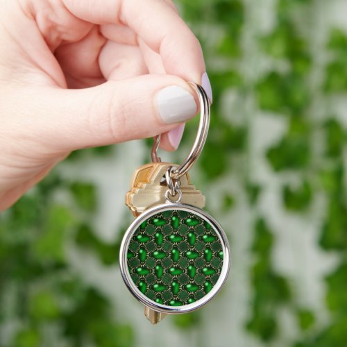 Jelly Bean Jewels Effect Green Keychain