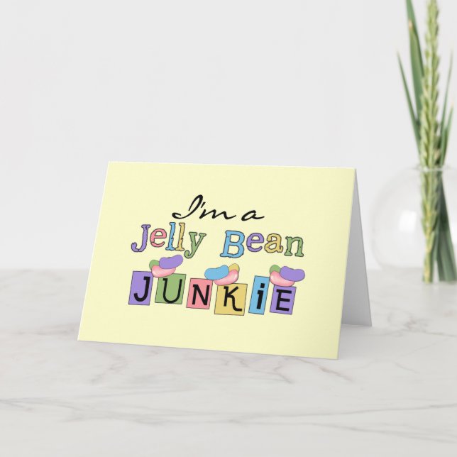 Jelly Bean Junkie T-shirts and Gifts Holiday Card (Front)
