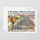 Jelly Bean Martini Recipe Postcard (Front/Back)