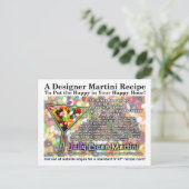 Jelly Bean Martini Recipe Postcard (Standing Front)