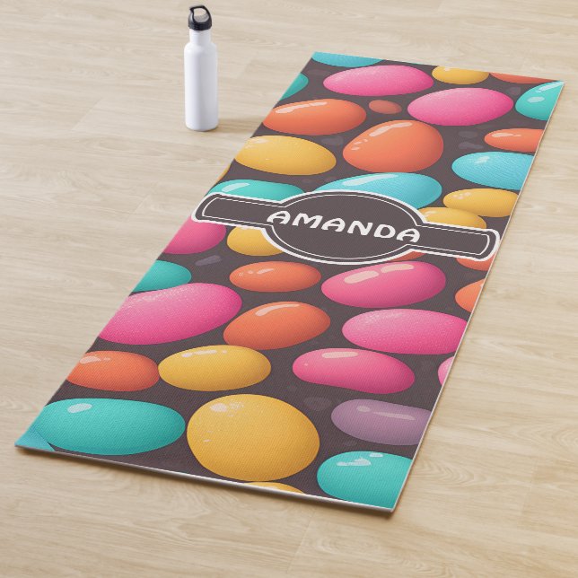 Jelly bean Mosaic Colorful Personalized Pattern Yoga Mat (In Situ)