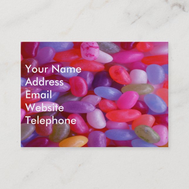 Jelly Bean pink Business Card (Front)