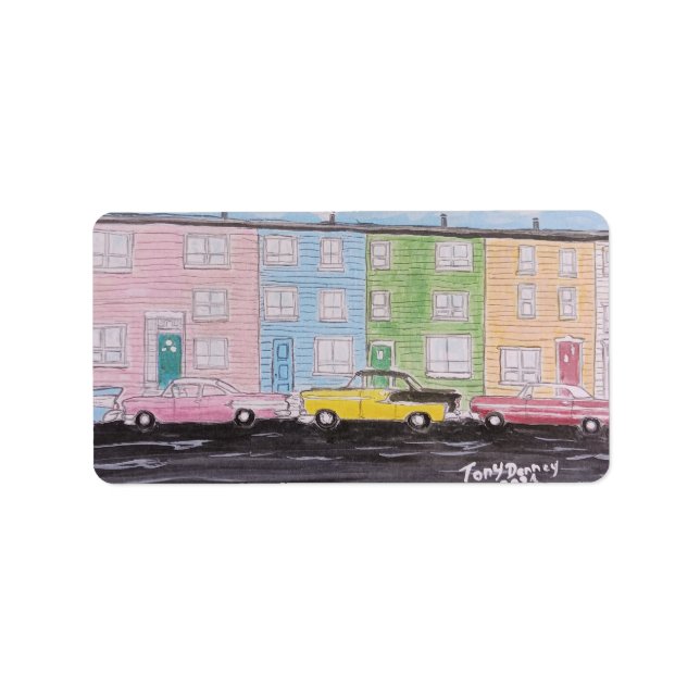 jelly bean row  classic cars Saint Johns NL Label (Front)