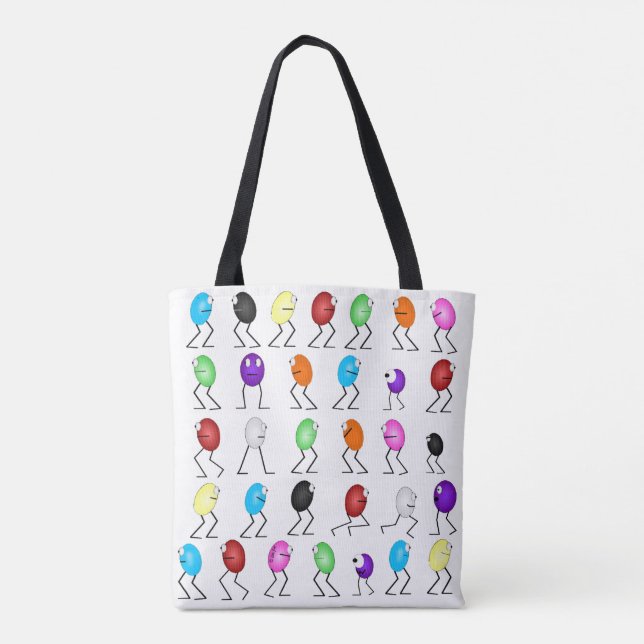 Jelly Beans Allover Tote Bag (Back)