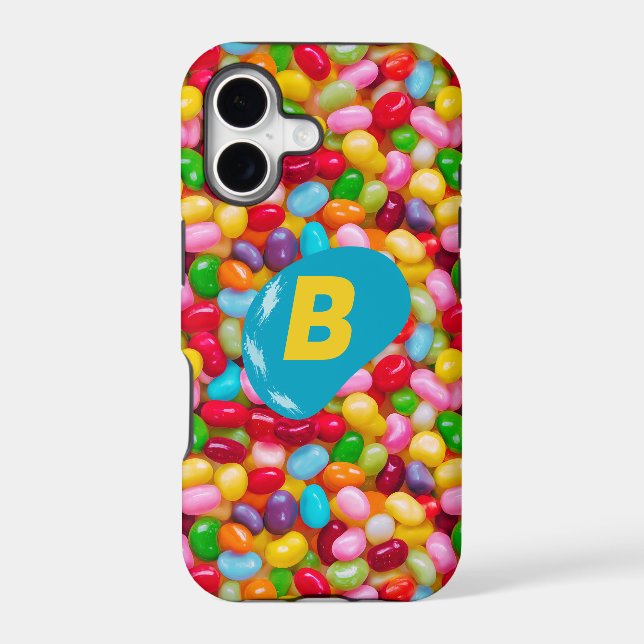 Jelly Beans Candy Love Monogram  Iphone Case (Back)