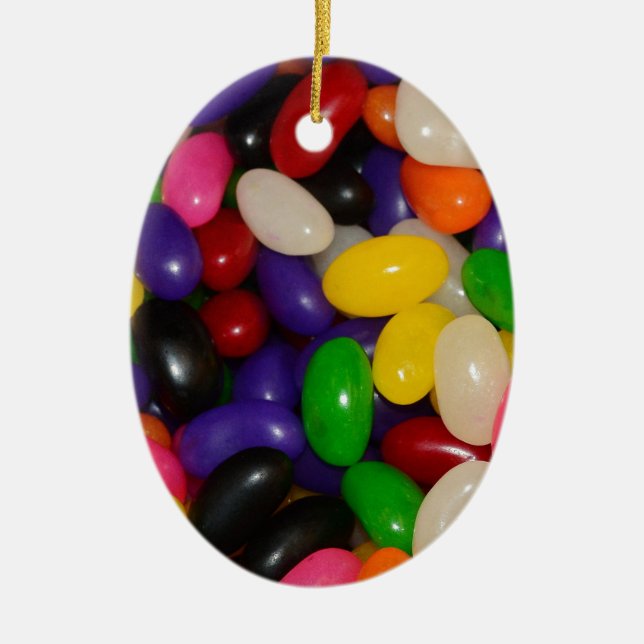 Jelly Beans Ceramic Ornament (Front)