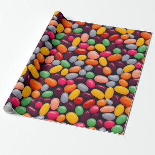 jelly beans flavor and color assortment wrapping paper