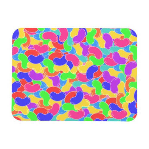 Jelly Beans Fun Multicolor Candy Pattern Magnet