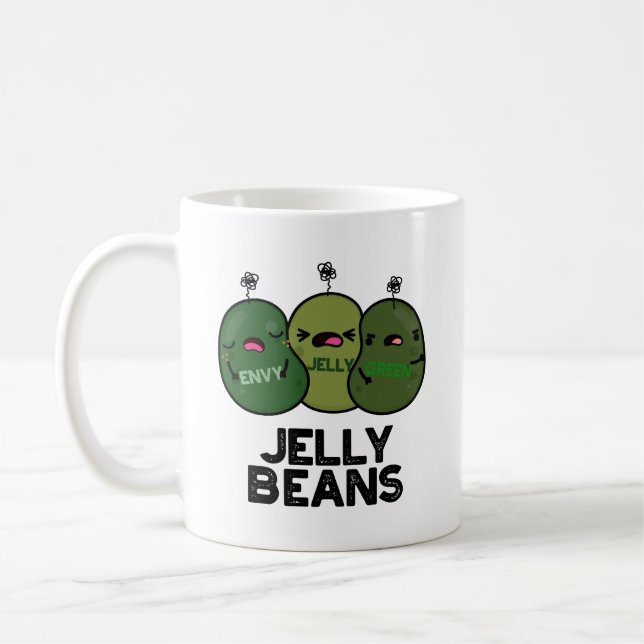Jelly Beans Funny Jealous Candy Pun  Coffee Mug (Left)