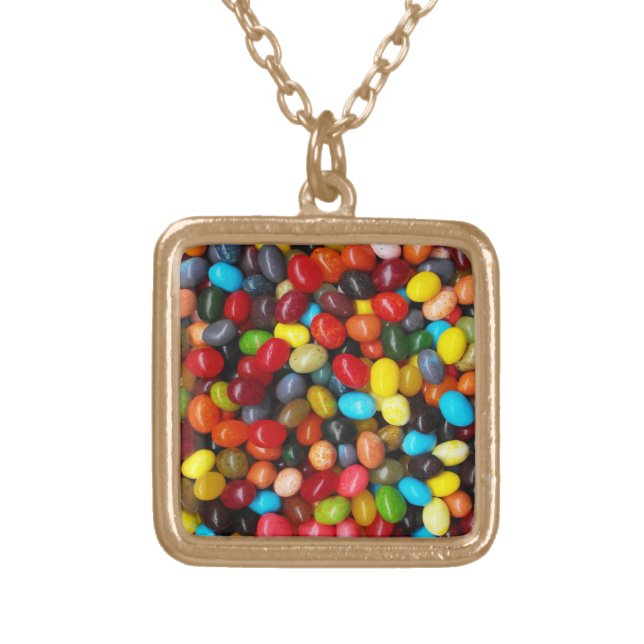 Jelly Beans Gold Plated Necklace (Front)