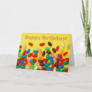 Jelly beans happy birthday for kids card