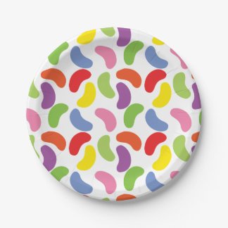 Jelly Beans Pattern Colorful Cute Paper Plates