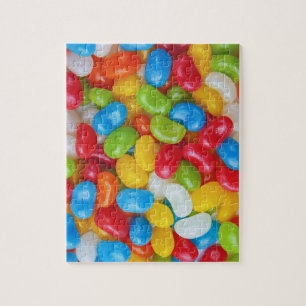 Jelly Beans, Rainbow Colored & Sweet Candy Jigsaw Puzzle