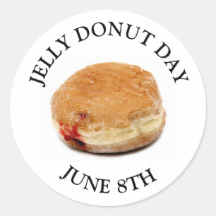 Jelly Donut Day June 8th Food Holiday Stickers