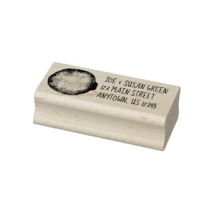 Jelly Donut Doughnut Foodie Personalized Address Rubber Stamp
