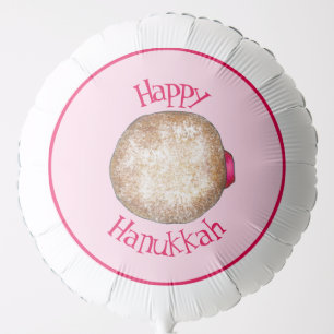 Jelly Donut Doughnut Happy Hanukkah Jewish Holiday Balloon