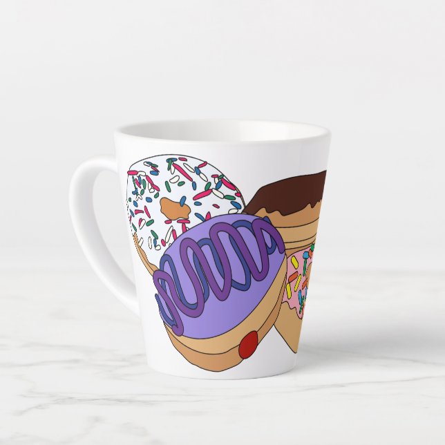 Jelly Donut Latte Mug (Left Angle)