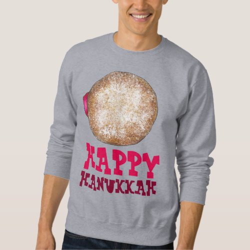 Jelly Donut Ugly Christmas Hanukkah Party Sweater