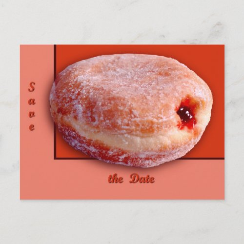 Jelly Filled Donut Announcement Postcard