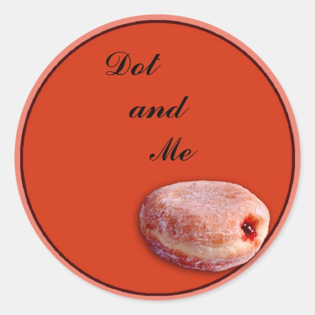 Jelly Filled Donut Classic Round Sticker (Front)