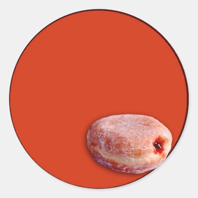 Jelly Filled Donut Classic Round Sticker (Front)