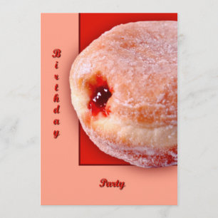 Jelly Filled Donut Invitation