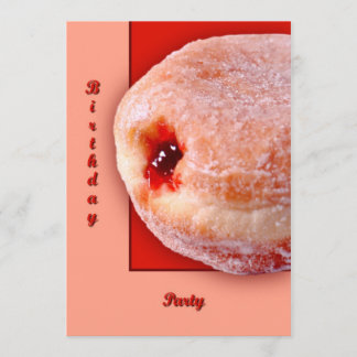 Jelly Filled Donut Invitation