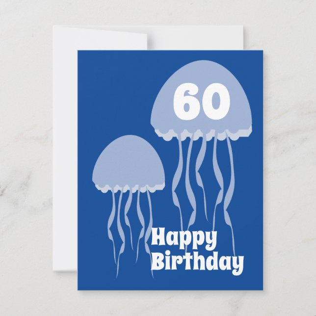 Jelly Fish 60th Blue Birthday (Front)