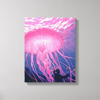 Jelly fish canvas print