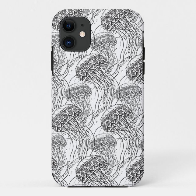 Jelly Fish Doodle Case-Mate iPhone Case (Back)